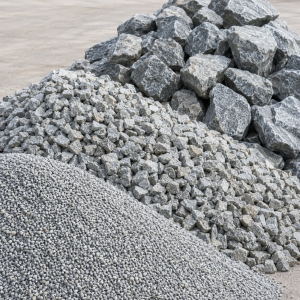 Crushed rock materials available for delivery