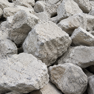 Recycled concrete rip rap for erosion control
