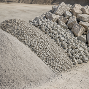 Recycled concrete aggregate available for delivery
